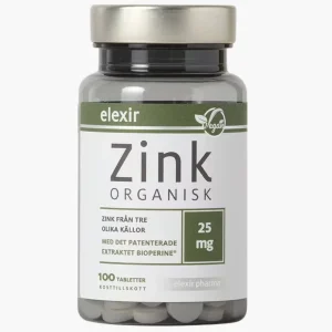 Zink Organisk 100 tabletter Elexir Pharma